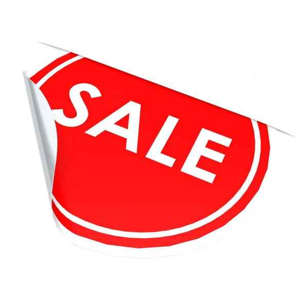 Red circle label sale — Stock Photo, Image