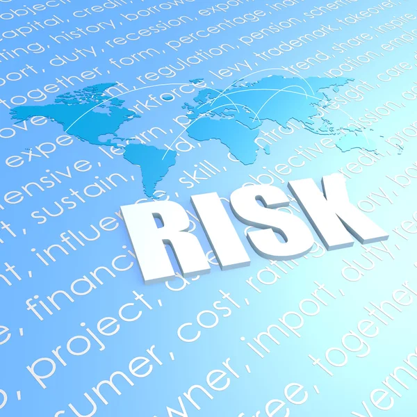 Risk Dünya Haritası — Stok fotoğraf