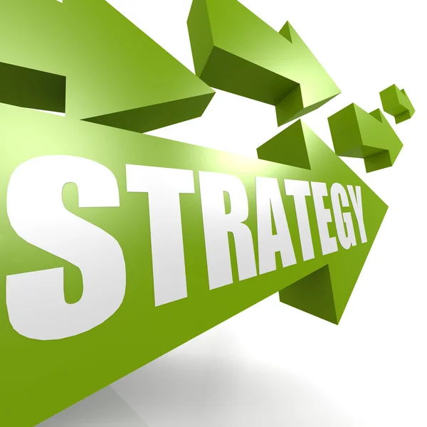 Strategy arrow in green — Stock Photo, Image