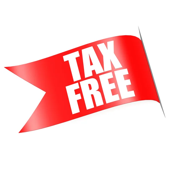 Красный ярлык tax free — стоковое фото