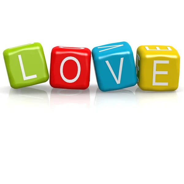 Love cube word — Stock Photo, Image