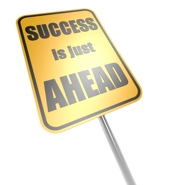 Success is just ahead road sign — Stock Photo, Image