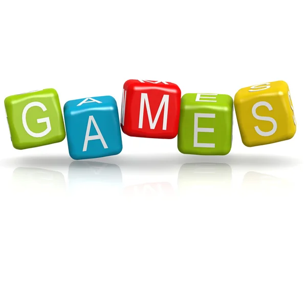 Games cube word — Stock Photo, Image