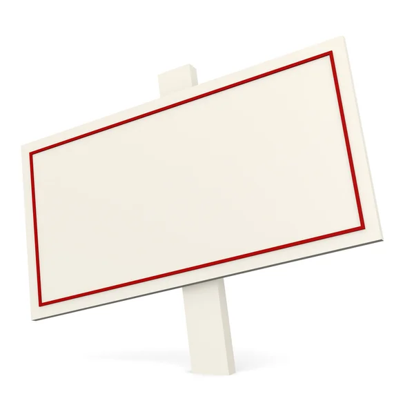 White banner with red line — Stock Photo, Image