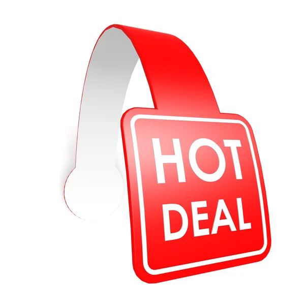 Hot deal pendurar rótulo — Fotografia de Stock