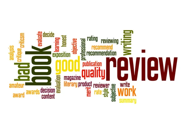 Bok recension word cloud — Stockfoto