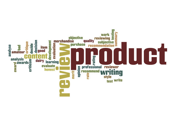 Product review word cloud