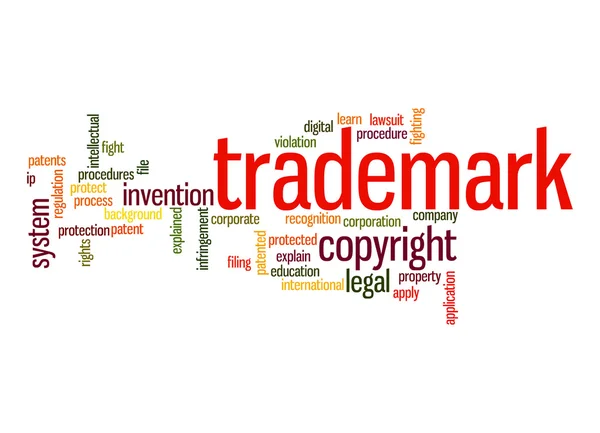Trademark word cloud — Stock Photo, Image