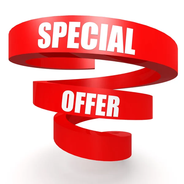Special offer red helix banner — Stock Photo, Image