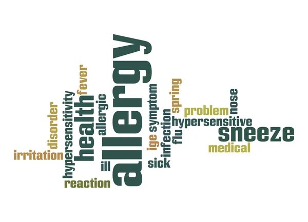 Allergie word cloud — Stockfoto