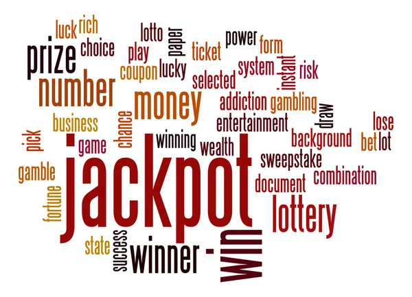 Jackpot kelime bulutu — Stok fotoğraf