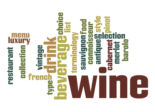 Wine word cloud — Stock Photo, Image