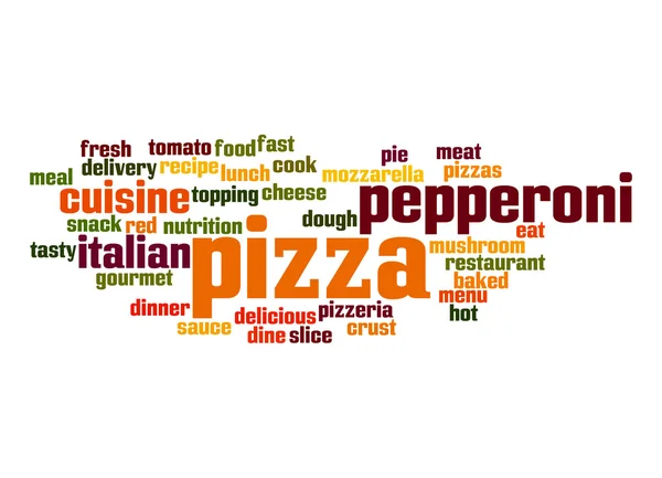Chmura słowa pizzy — Zdjęcie stockowe