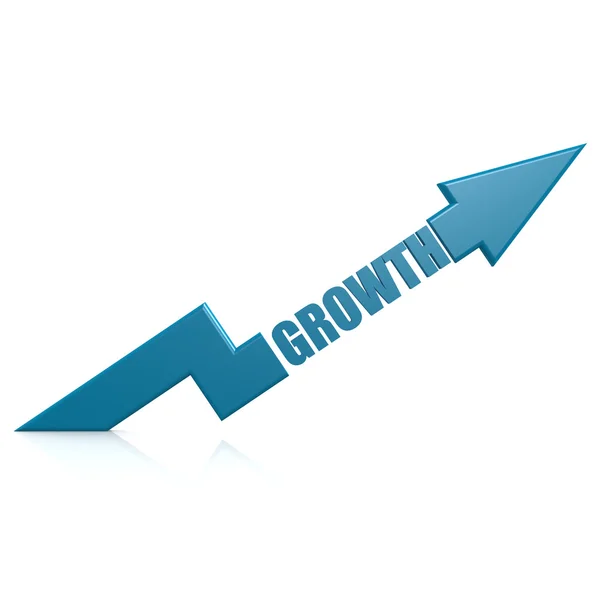 Growth arrow up blue — Stock Photo, Image