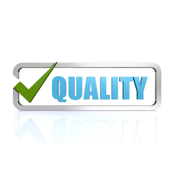 Quality with square frame — Stock Photo, Image