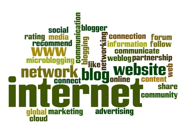 Internet word cloud — Stockfoto