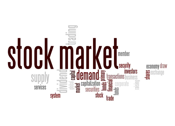 Stock market word cloud — Stock Photo, Image