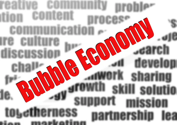 Buborék gazdaság szó felhő — Stock Fotó