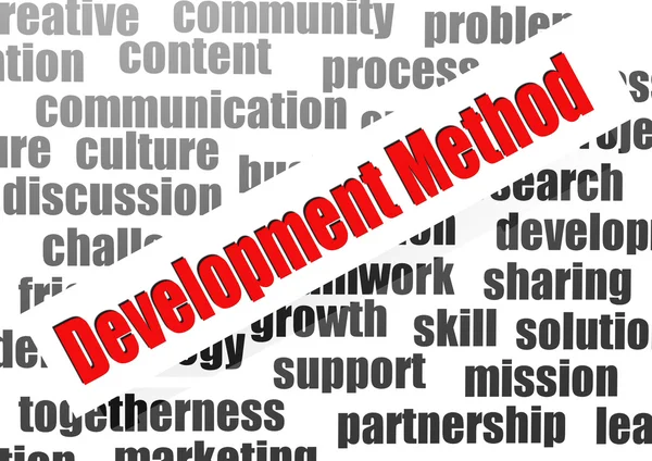 Ontwikkeling methode word cloud — Stockfoto