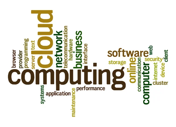 클라우드 컴퓨팅 단어 구름 — 스톡 사진