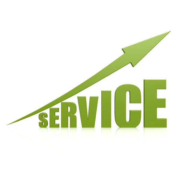 Service green arrow — Stock Photo, Image
