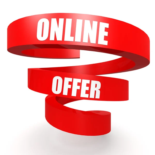 Online-Angebot rote Helix Banner — Stockfoto