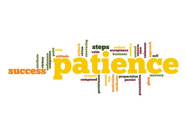Patience word cloud clipart