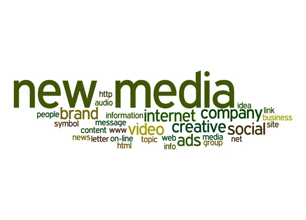 New media word cloud — Stock Photo, Image