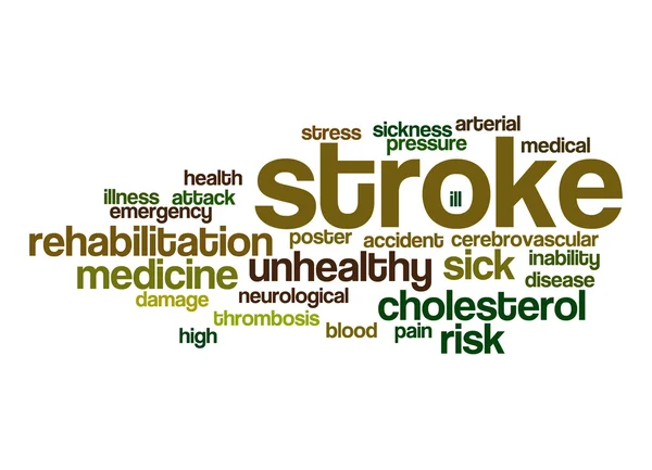 Stroke word cloud — Stockfoto
