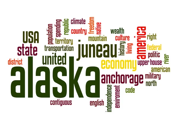 Nube palabra Alaska —  Fotos de Stock