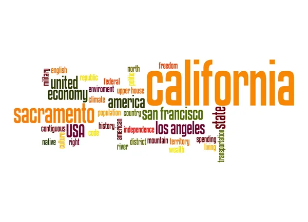 Kalifornische Wortwolke — Stockfoto
