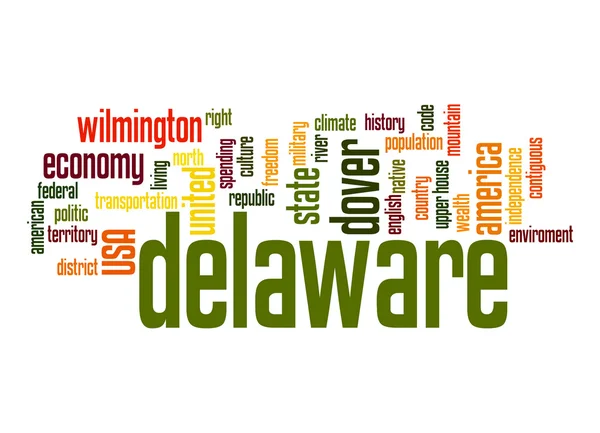 Nuvem de palavras Delaware — Fotografia de Stock