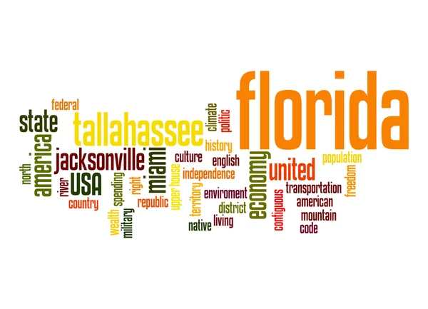 Florida word cloud — Stockfoto