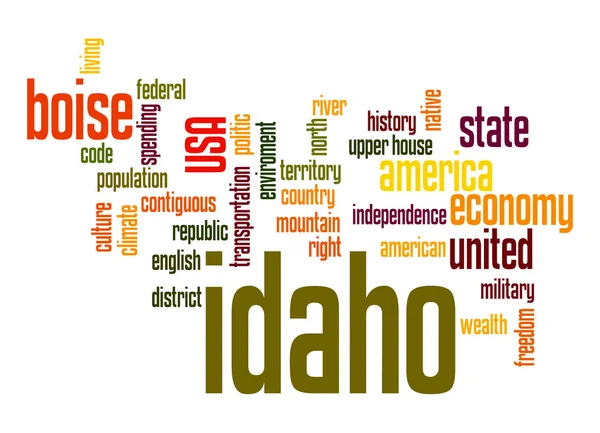 Idaho word cloud — Stockfoto