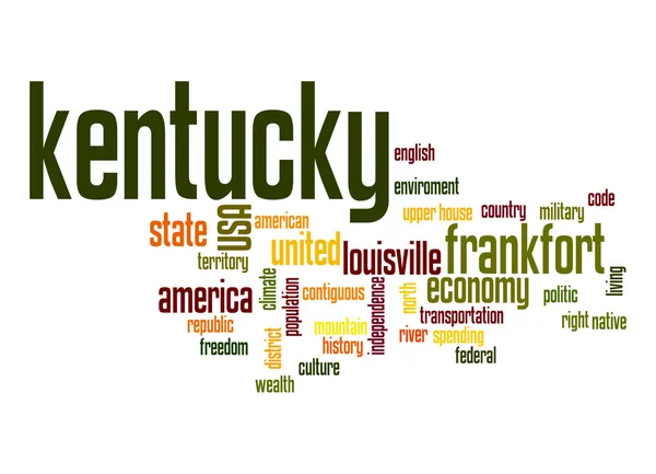 Chmura słowa Kentucky — Zdjęcie stockowe