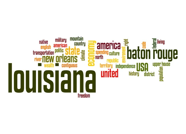 Louisiana parola nube — Foto Stock