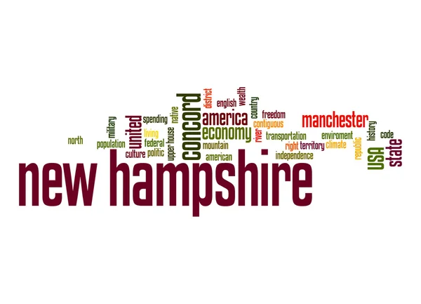 Nube de palabras de New Hampshire —  Fotos de Stock