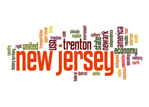 Nube de palabras de Nueva Jersey —  Fotos de Stock