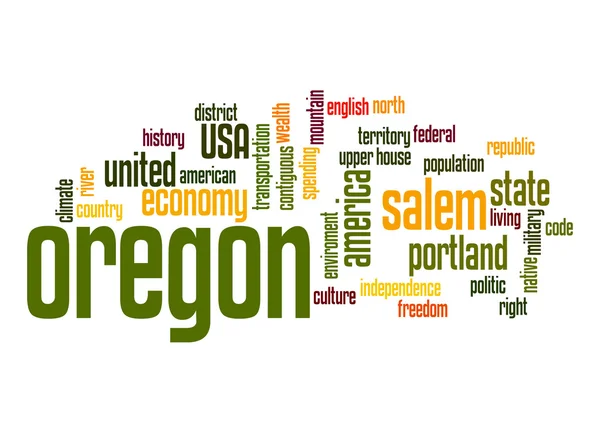 Nuage de mots Oregon — Photo
