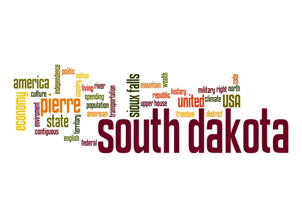 South Dakota word cloud — Stockfoto