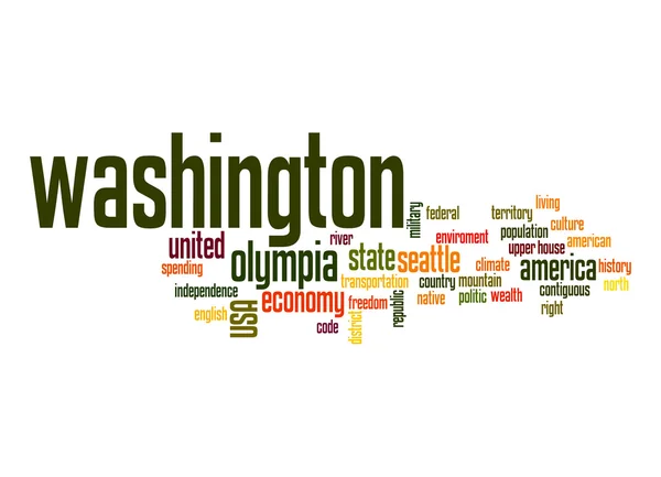 Washingtoner Wortwolke — Stockfoto