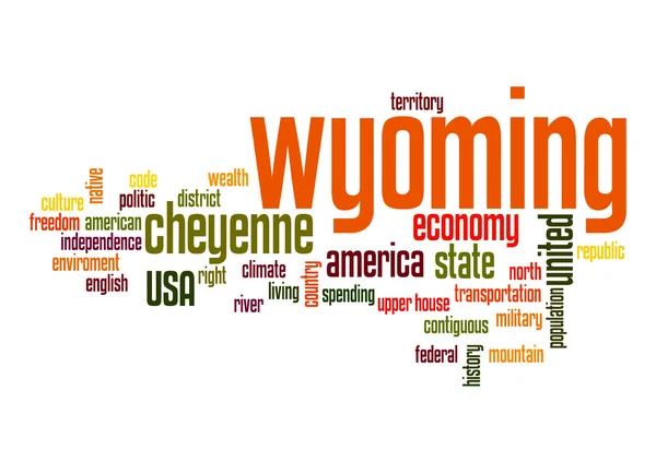 Chmura słowa "Wyoming" — Zdjęcie stockowe