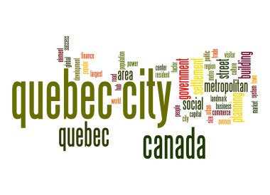 Quebec City word cloud clipart