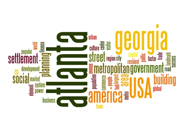 Atlanta word cloud — Stockfoto