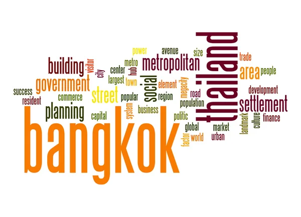 Chmura słowa Bangkok — Zdjęcie stockowe