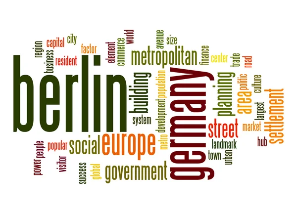 Berlin word cloud — Stock Photo, Image