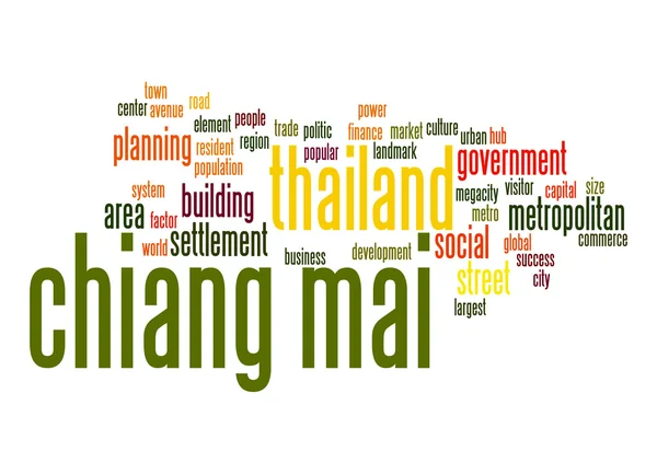 Chmura słowa chiang mai — Zdjęcie stockowe