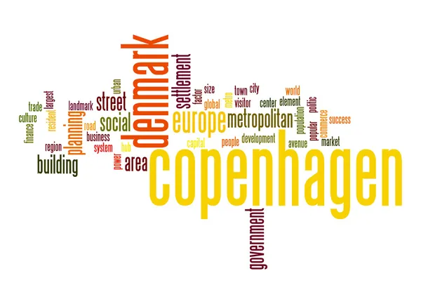 Kopenhagen word cloud — Stockfoto