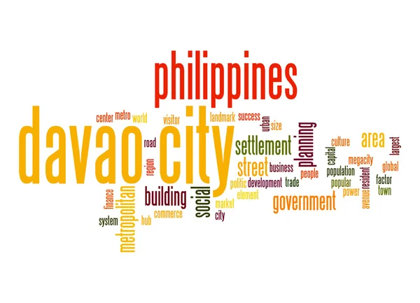 Davao stad word cloud — Stockfoto