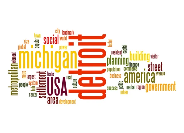 Detroit word cloud — Stock Photo, Image